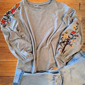 Balloon Sleeve Knit Top